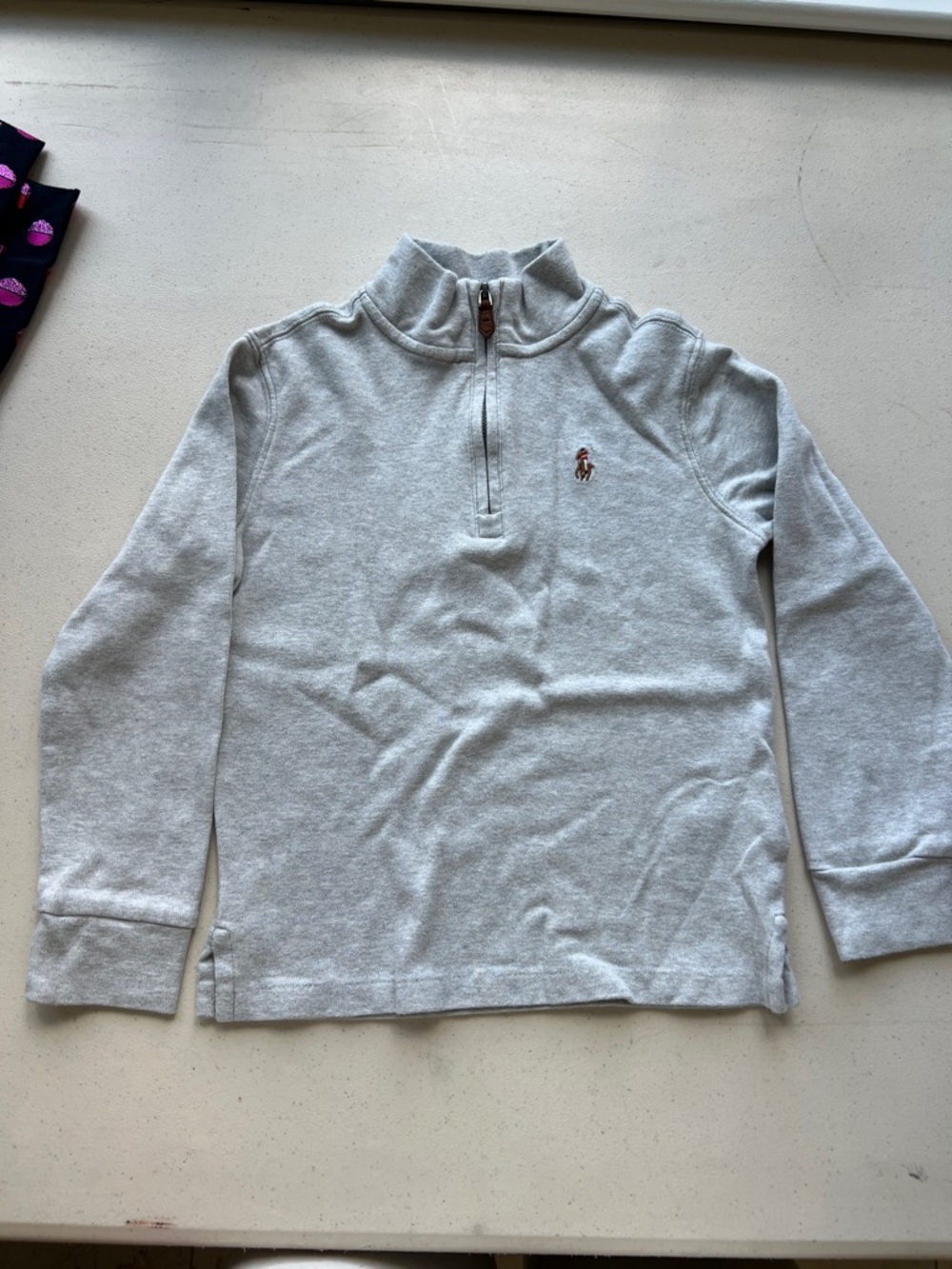 Polo by Ralph Lauren Light Gray Quarter-Zip Pullover